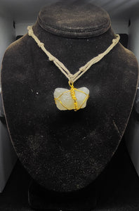 Yellow calcite butterfly